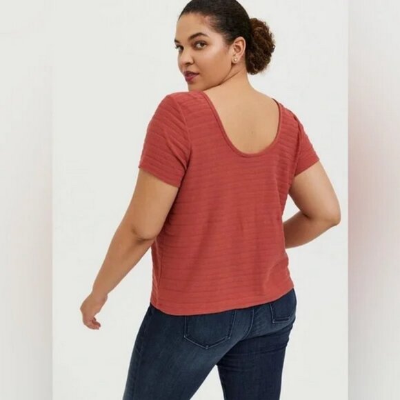 TORRID Rib Button-Front Midi Tee Size 1 - Picture 2 of 6